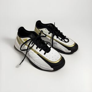 Mens ADIDAS FRONT COURT White Gold LEATHER Basketball Shoes Sz 9.5